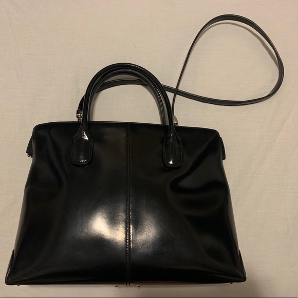 Tod’s Shoulder Bag ,Black Patent Leather Satchel. - Picture 2 of 8